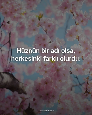 Hüznün bir adı olsa, herkesinki farklı olurdu.