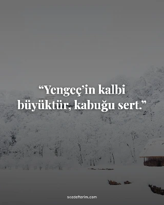 Yengeç’in kalbi büyüktür, kabuğu sert.
