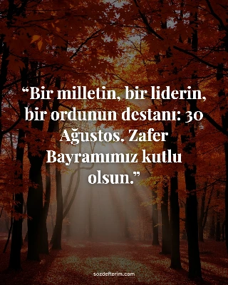 Bir milletin, bir liderin, bir ordunun destanı: 30 Ağustos. Zafer Bayramımız kutlu olsun.