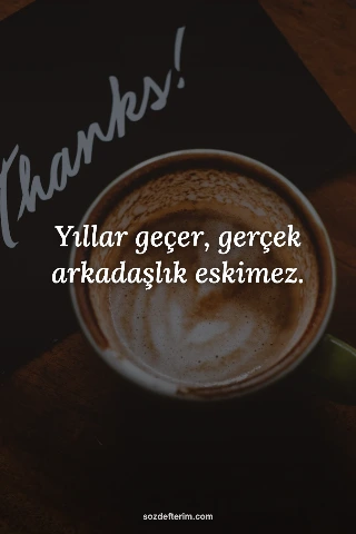 Yıllar geçer, gerçek arkadaşlık eskimez.